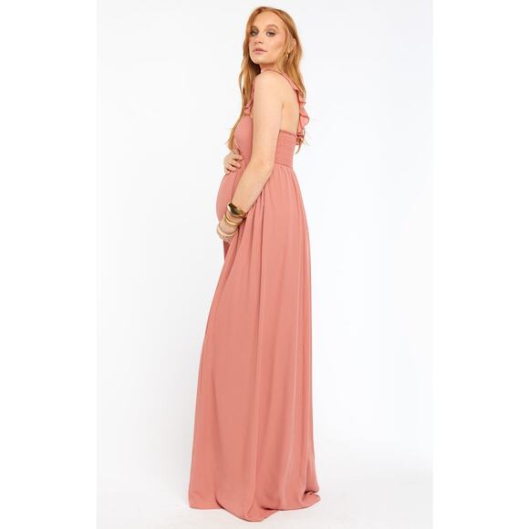 Show Me Your Mumu June Maxi Dress in Rustic Mauve Crisp L NWT - Picture 5 of 11